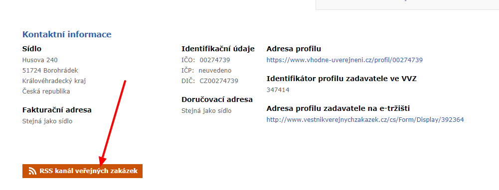 Profil zadavatele  MĚSTO BOROHRÁDEK  Veřejné zakázky a profily zadavatelů (2).png