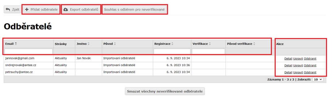 Rozesílání zpráv - obr. 3