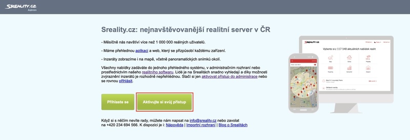 Zvolte „Aktivujte si svůj přístup“.