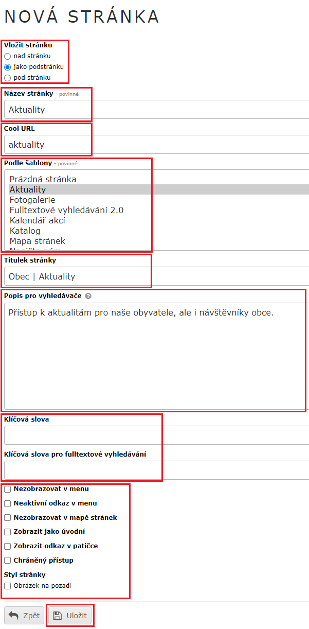 Vytvoření nové stránky obr. 4